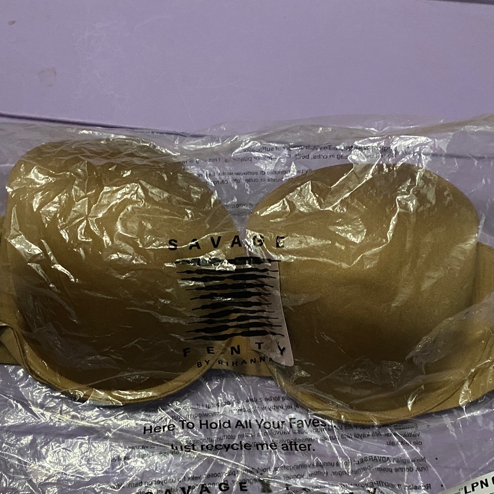 Savage X Fenty Shimmering Gold Bra